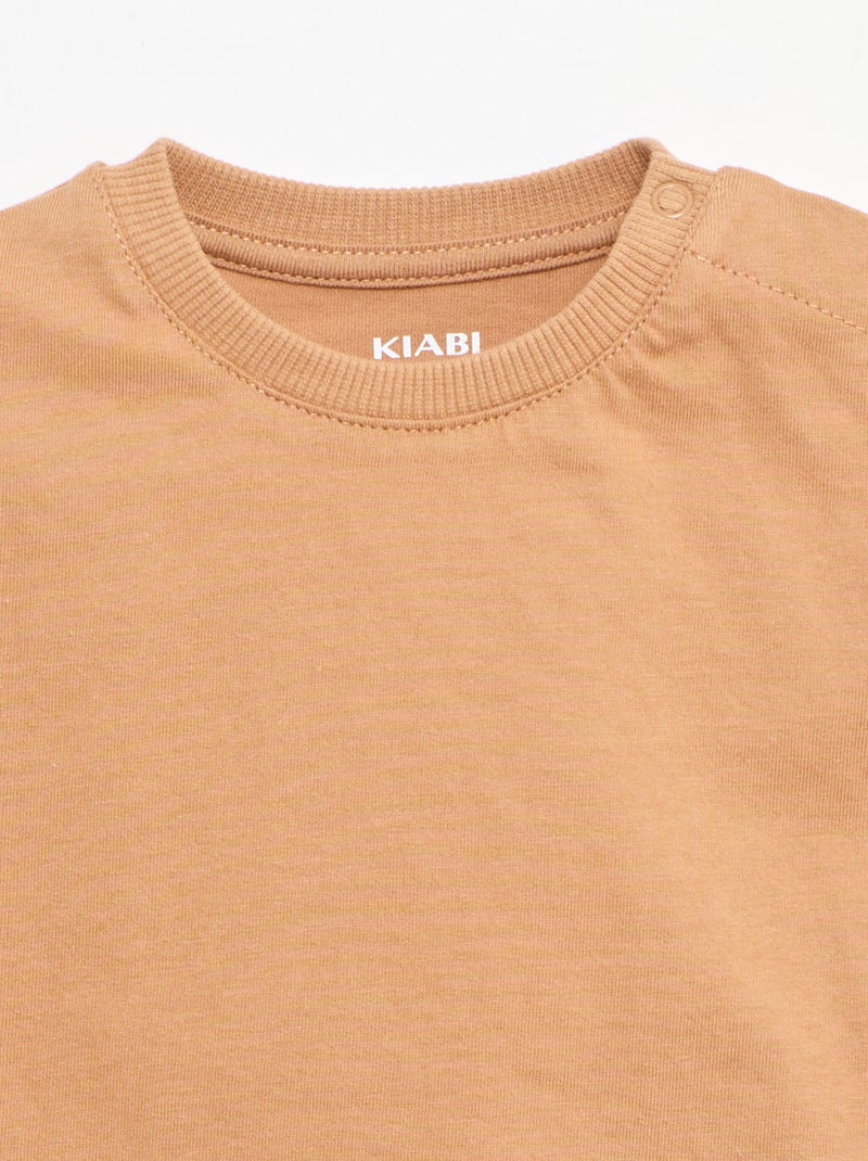 2-delige set T-shirt + tuinbroek Bruin - Kiabi