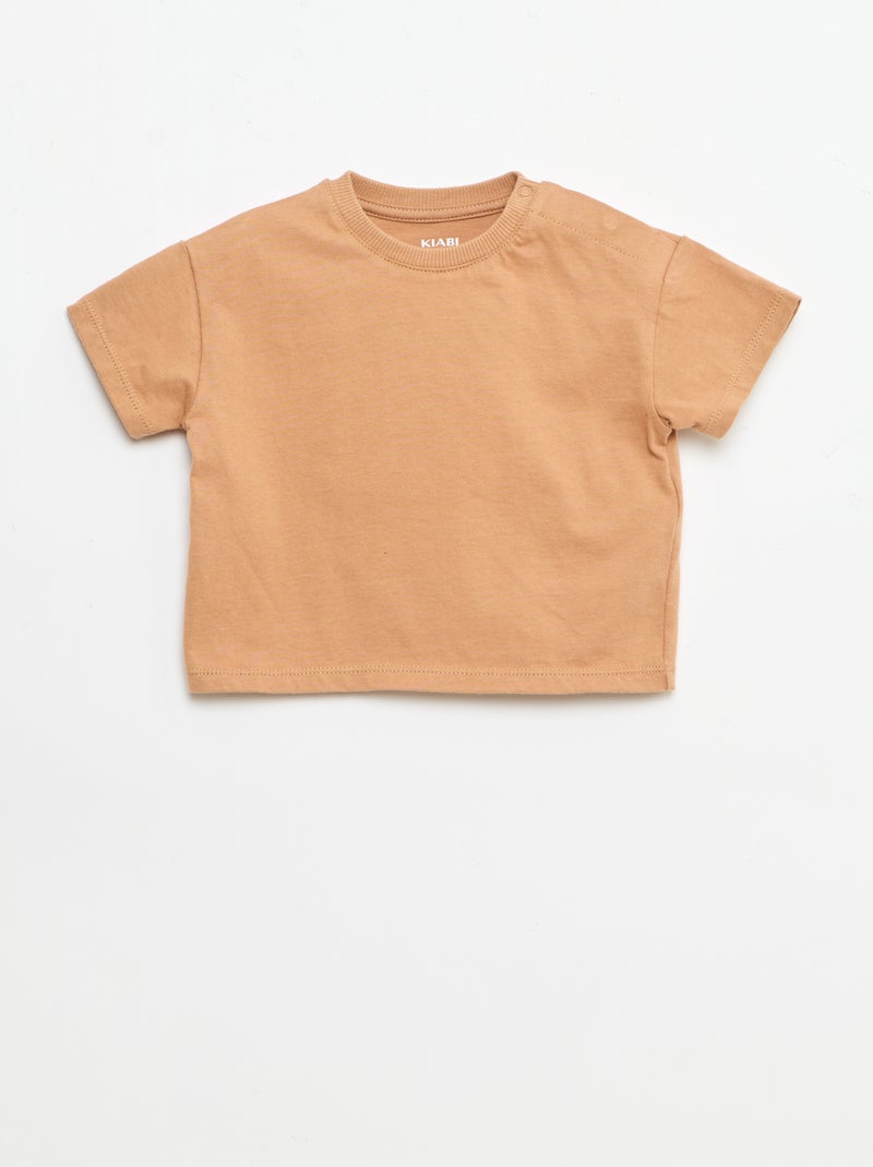 2-delige set T-shirt + tuinbroek Bruin - Kiabi