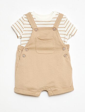 2-delige set T-shirt + tuinbroekshort