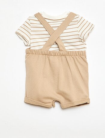 2-delige set T-shirt + tuinbroekshort