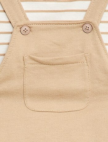 2-delige set T-shirt + tuinbroekshort