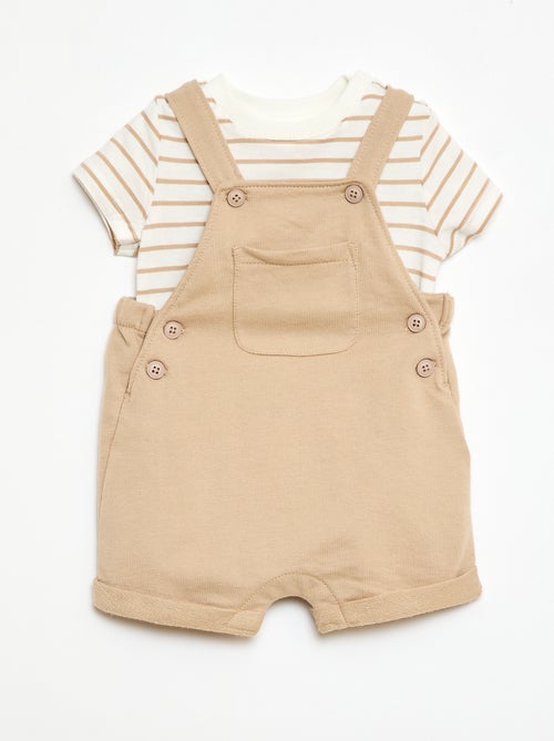 2-delige set T-shirt + tuinbroekshort - Kiabi