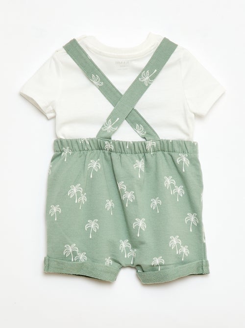 2-delige set T-shirt + tuinbroekshort - Kiabi