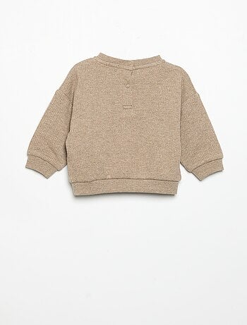2-delige set van geribde stof - Sweater + broek