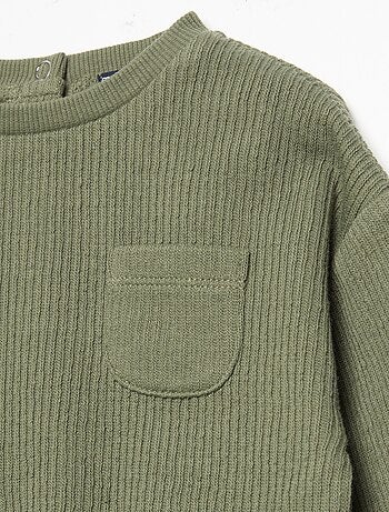 2-delige set van geribde stof - Sweater + broek