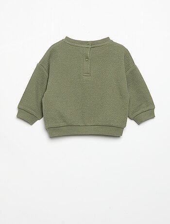 2-delige set van geribde stof - Sweater + broek