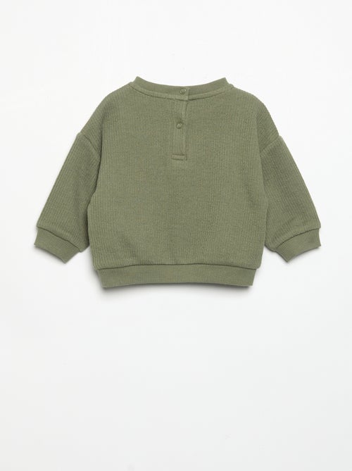 2-delige set van geribde stof - Sweater + broek - Kiabi