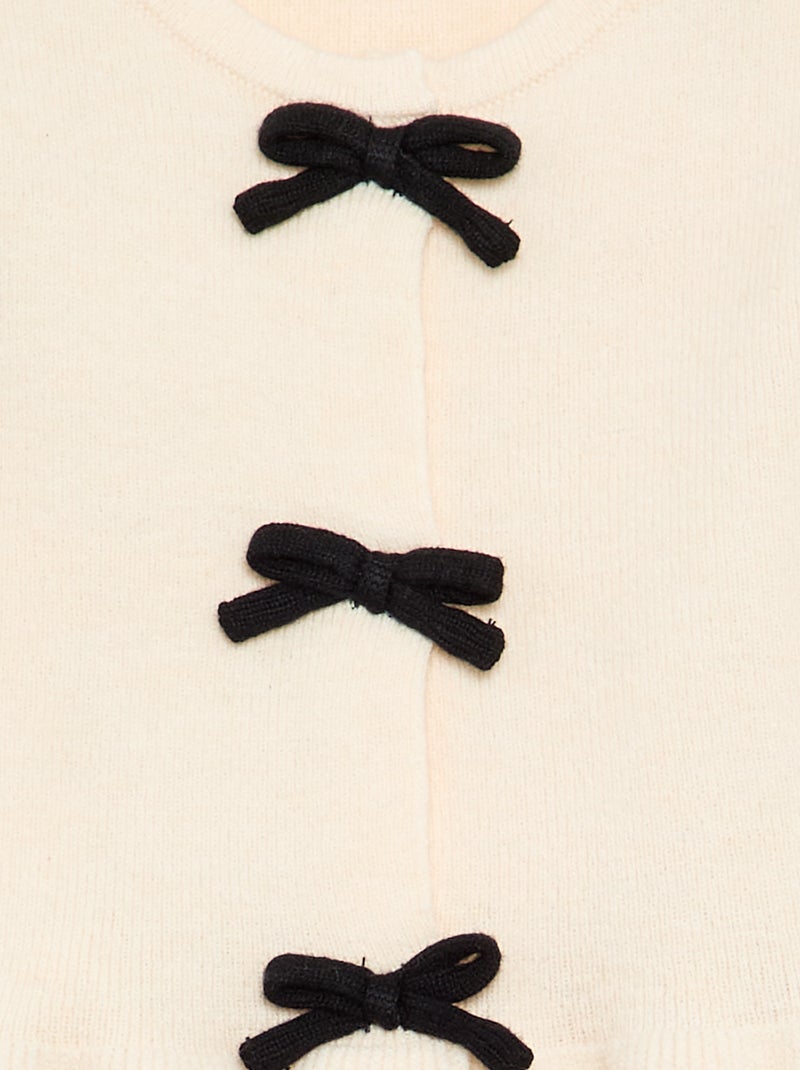 2-delige set van tricot - Trui + legging Wit - Kiabi