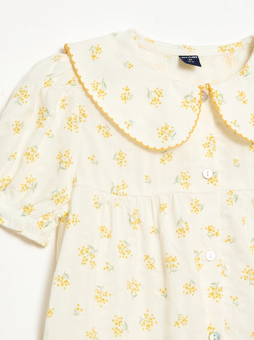 2-delige shortpyjama met ruches - Kiabi