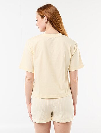 2-delige pyjamashort met 'Vice Versa'-print