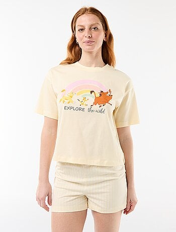 2-delige pyjamashort met 'Vice Versa'-print