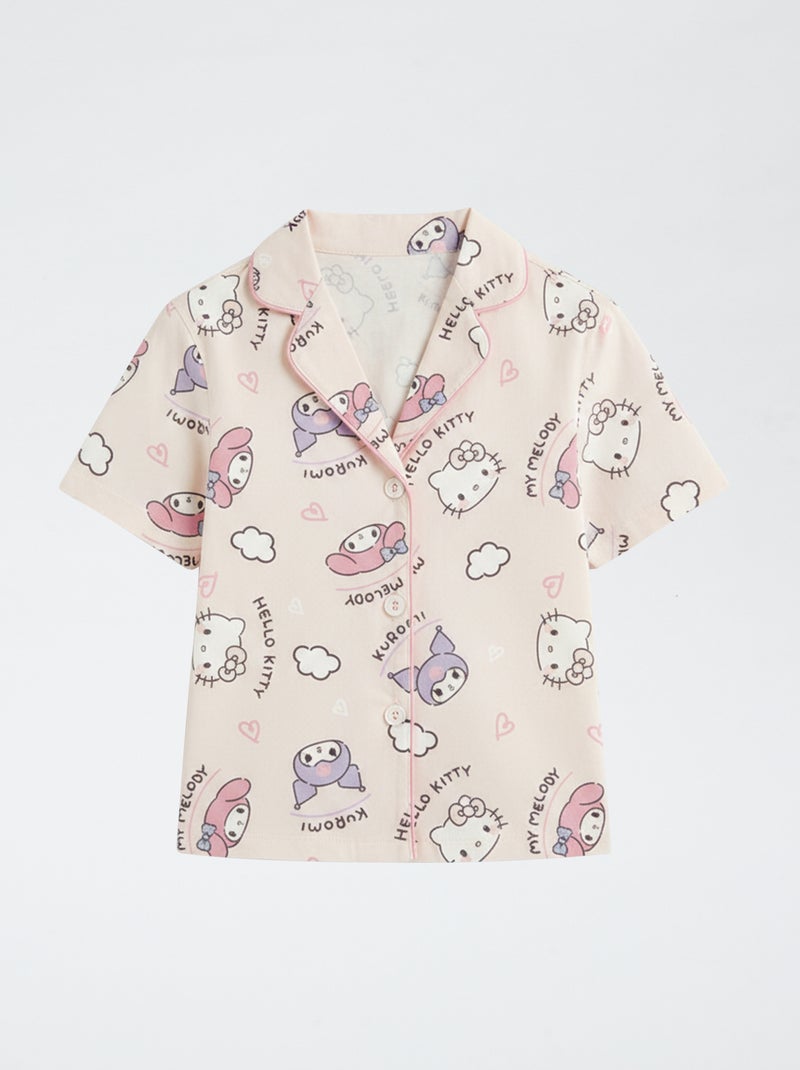 2-delige shortpyjama van katoenjersey 'Hello Kitty' Rose - Kiabi