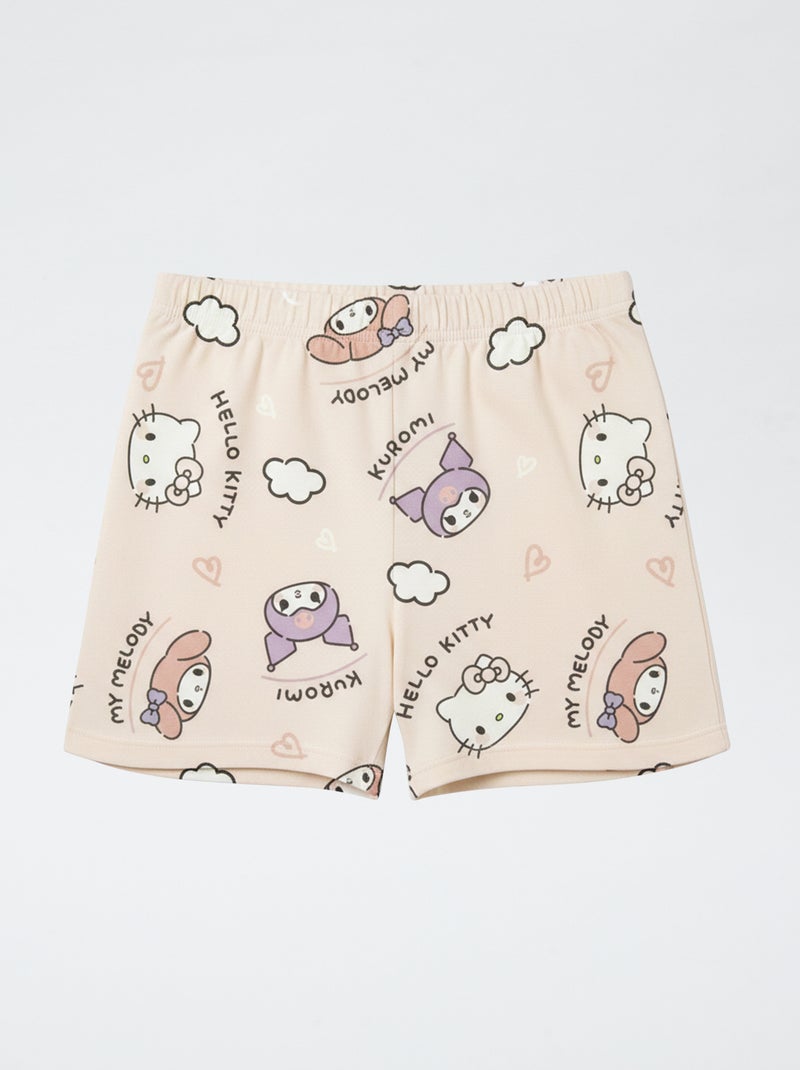 2-delige shortpyjama van katoenjersey 'Hello Kitty' Rose - Kiabi