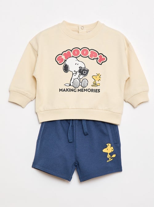 2-delige 'Snoopy' set sweater + short - Kiabi