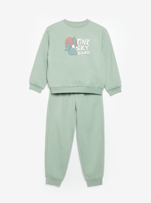 2-delige sporttrainingset met sweater en broek - Kiabi