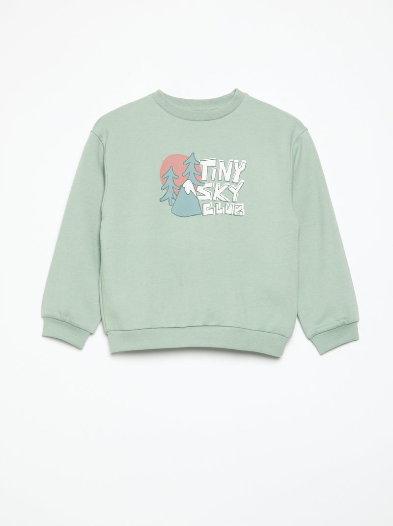 2-delige sporttrainingset met sweater en broek Groen - Kiabi