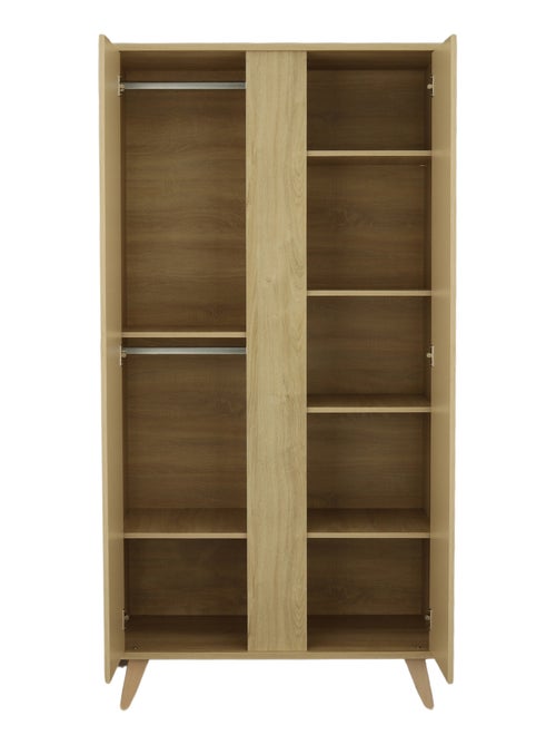 2-deurs babykledingkast met houten poten - Kiabi 2-deurs babykledingkast met houten poten - Kiabi