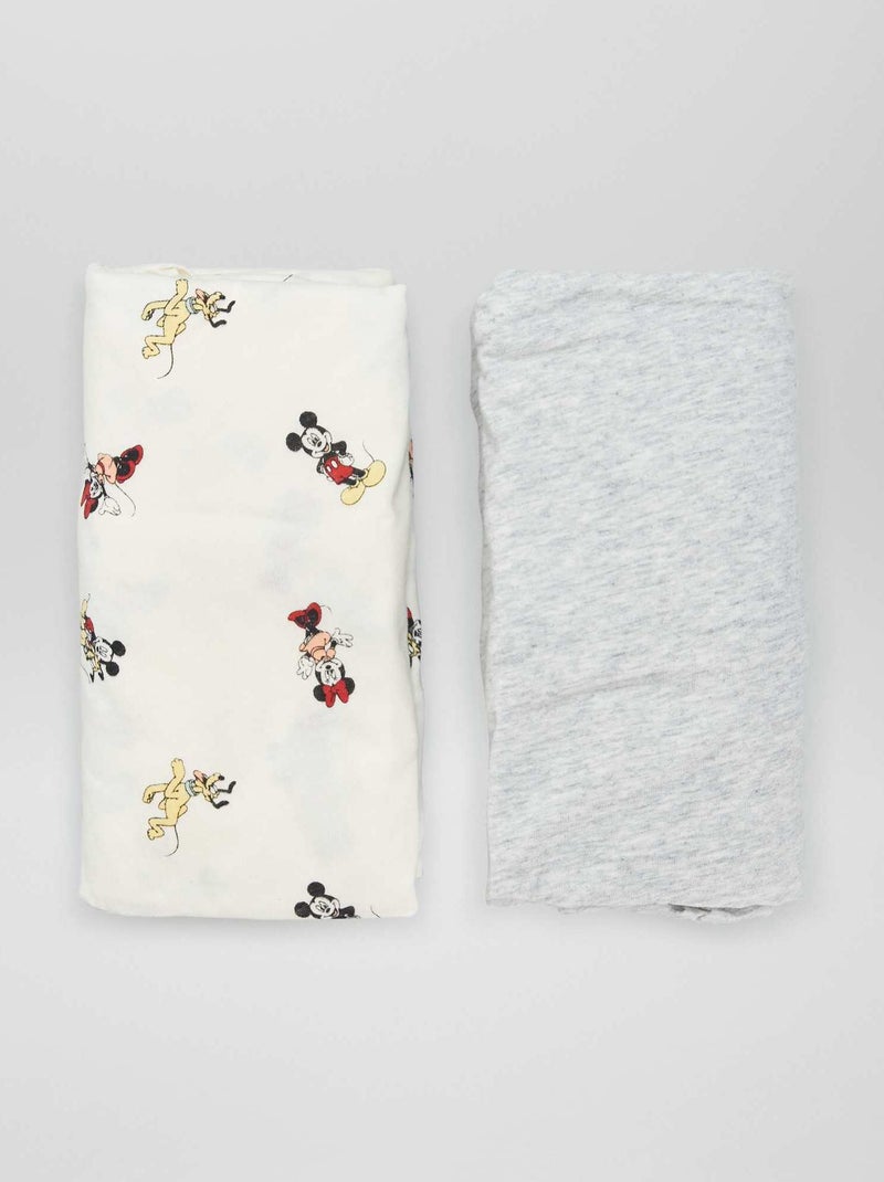 2 draps housse 'Disney' Blanc - Kiabi