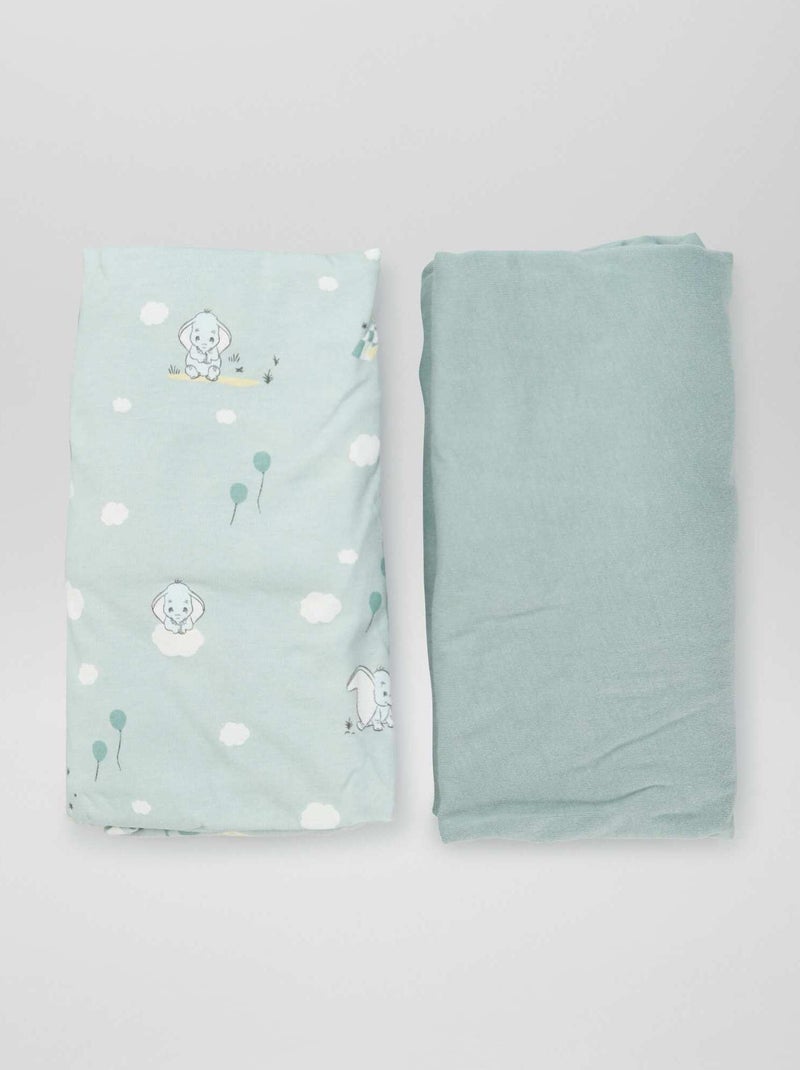 2 draps housse 'Disney' Vert - Kiabi