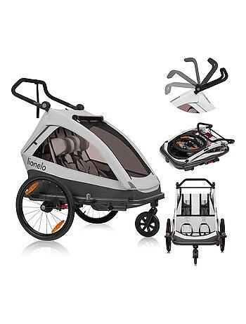 2-in-1 Fietskar LIONELO Cama - All-terrain buggy - 2 kinderen - Tot 6 jaar