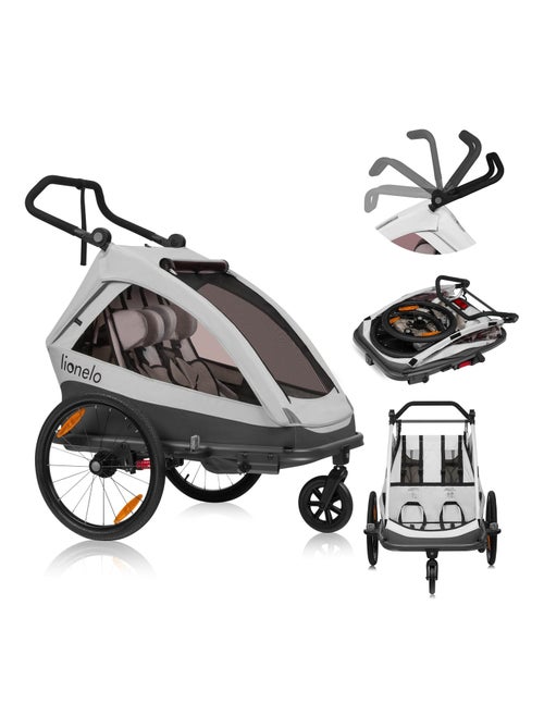 2-in-1 Fietskar LIONELO Cama - All-terrain buggy - 2 kinderen - Tot 6 jaar - Kiabi 2-in-1 Fietskar LIONELO Cama - All-terrain buggy - 2 kinderen - Tot 6 jaar - Kiabi