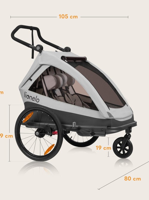 2-in-1 Fietskar LIONELO Cama - All-terrain buggy - 2 kinderen - Tot 6 jaar - Kiabi 2-in-1 Fietskar LIONELO Cama - All-terrain buggy - 2 kinderen - Tot 6 jaar - Kiabi