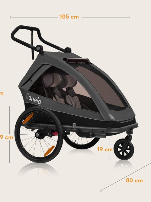 2-in-1 Fietskar LIONELO Cama - All-terrain buggy - 2 kinderen - Tot 6 jaar - Kiabi 2-in-1 Fietskar LIONELO Cama - All-terrain buggy - 2 kinderen - Tot 6 jaar - Kiabi