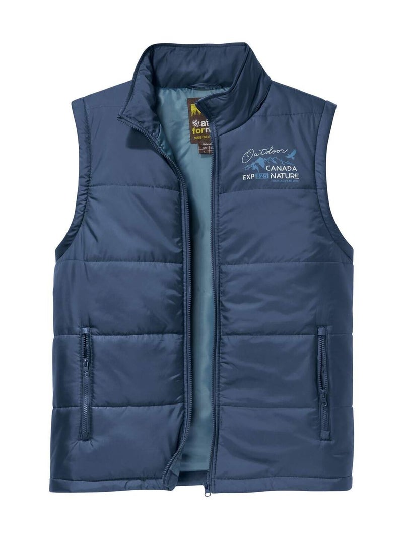 2-in-1 gewatteerde jas met afritsbare mouwen Trek - ATLAS FOR MEN Marineblauw - Kiabi