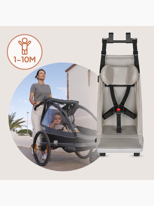 2-in-1 hangmat voor fietskar LIONELO Cama – Van 1 tot 10 maanden – Ademend materiaal en hoofdsteun - Kiabi 2-in-1 hangmat voor fietskar LIONELO Cama – Van 1 tot 10 maanden – Ademend materiaal en hoofdsteun - Kiabi