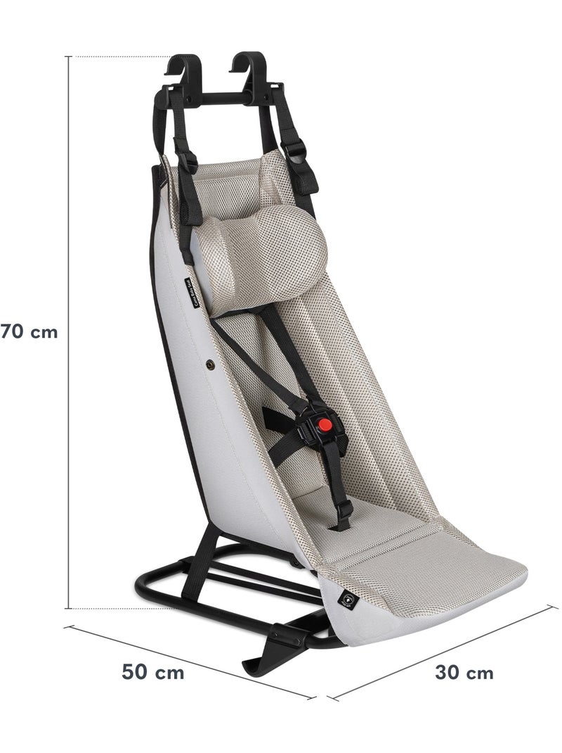 2-in-1 hangmat voor fietskar LIONELO Cama – Van 1 tot 10 maanden – Ademend materiaal en hoofdsteun Grijs - Kiabi