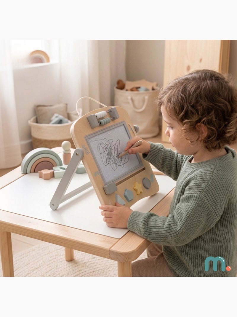 2-in-1 houten educatief bord voor kinderen N.v.t. - Kiabi