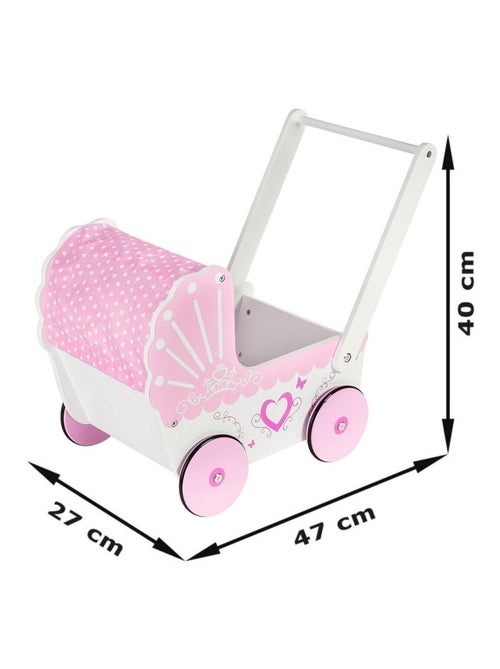 2-in-1 houten poppenwagen roze – poppenwagen en loopwagen voor de eerste stapjes - Kiabi 2-in-1 houten poppenwagen roze – poppenwagen en loopwagen voor de eerste stapjes - Kiabi