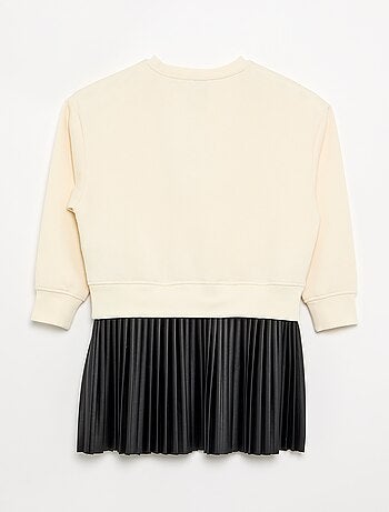 2-in-1 jurk - Sweater + geplooide rok