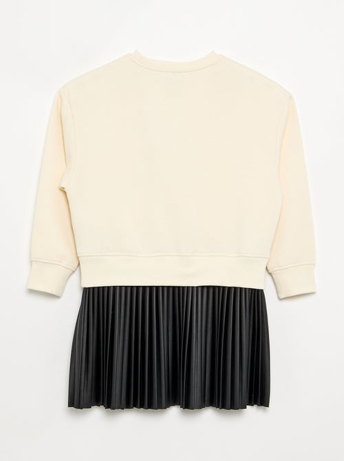 2-in-1 jurk - Sweater + geplooide rok - Kiabi