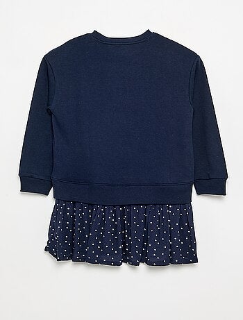 2-in-1 jurk met sweatshirtgedeelte