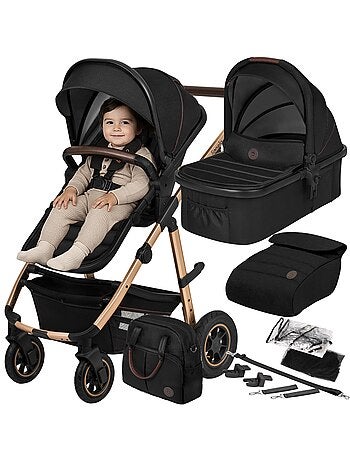 2-in-1 Kinderwagen LIONELO Amber - Set kinderwagen, reiswieg, tas en accessoires - Tot 22 kg