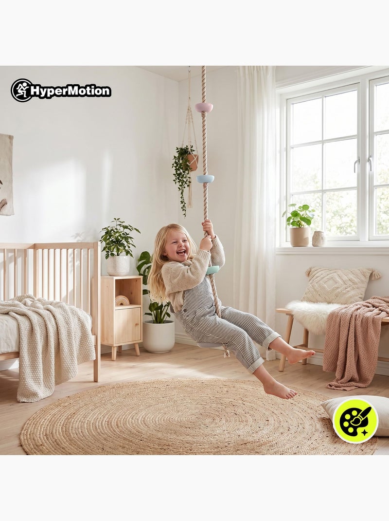 2-in-1 klimtouw en schommel voor kinderen vanaf 3 jaar – tot 50 kg Beige - Kiabi