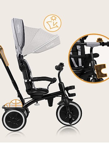 2-in-1 meegroeitrike LIONELO Berry – Fiets met duwstang – Vanaf 9 maanden – Bel en bekerhouder