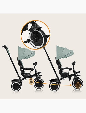 2-in-1 meegroeitrike LIONELO Berry – Fiets met duwstang – Vanaf 9 maanden – Bel en bekerhouder