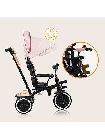 2-in-1 meegroeitrike LIONELO Berry – Fiets met duwstang – Vanaf 9 maanden – Bel en bekerhouder