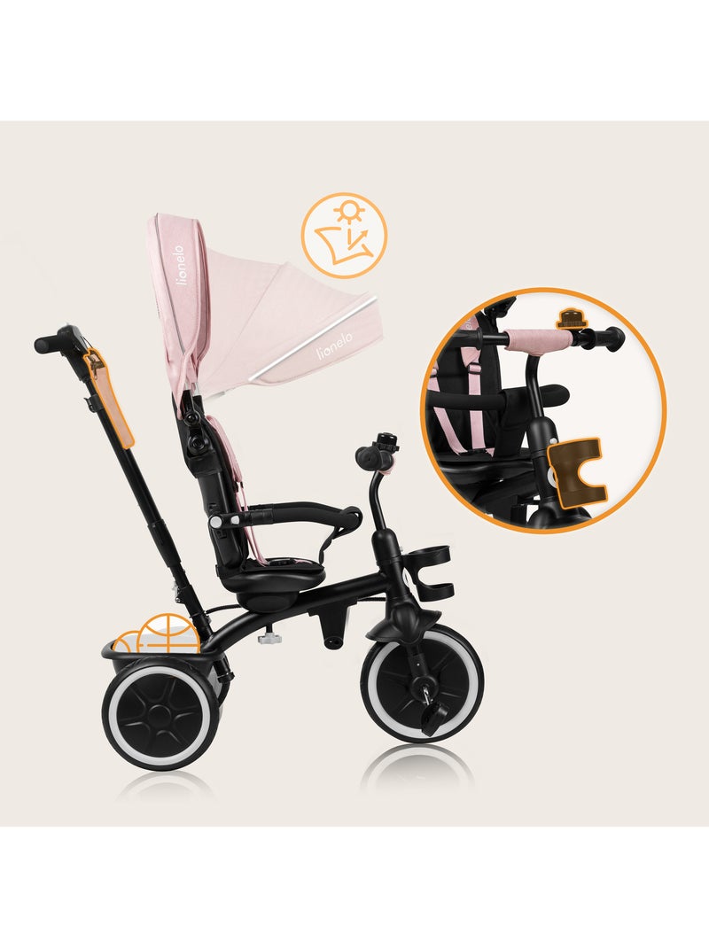 2-in-1 meegroeitrike LIONELO Berry – Fiets met duwstang – Vanaf 9 maanden – Bel en bekerhouder Lichtroze - Kiabi