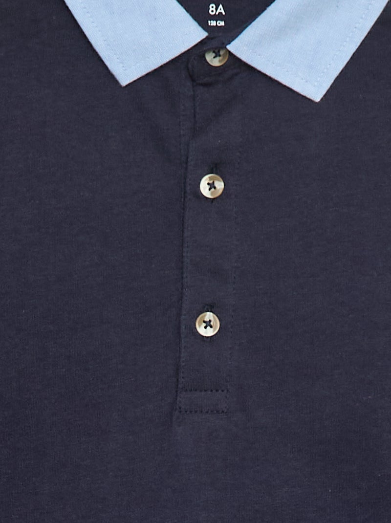 2-in-1-polo met korte mouwen Blauw - Kiabi
