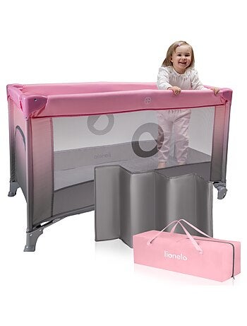 2-in-1 reisbedje LIONELO Stefi – Babybox – 125 x 65 cm – Wieltjes – 0-36 maanden – Inclusief tas