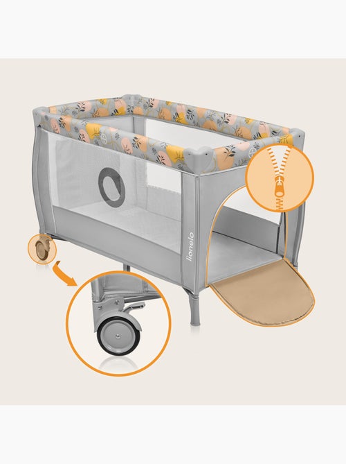 2-in-1 reisbedje LIONELO Stefi Plus – Babybox – Matras met hoge dichtheid – Wieltjes – 0-36 maanden - Kiabi 2-in-1 reisbedje LIONELO Stefi Plus – Babybox – Matras met hoge dichtheid – Wieltjes – 0-36 maanden - Kiabi