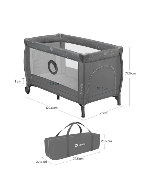 2-in-1 reisbedje LIONELO Stefi Plus – Babybox – Matras met hoge dichtheid – Wieltjes – 0-36 maanden - Kiabi 2-in-1 reisbedje LIONELO Stefi Plus – Babybox – Matras met hoge dichtheid – Wieltjes – 0-36 maanden - Kiabi