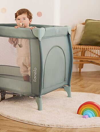 2-in-1 reisbedje LIONELO Stefi Plus – Babybox – Matras met hoge dichtheid – Wieltjes – 0-36 maanden