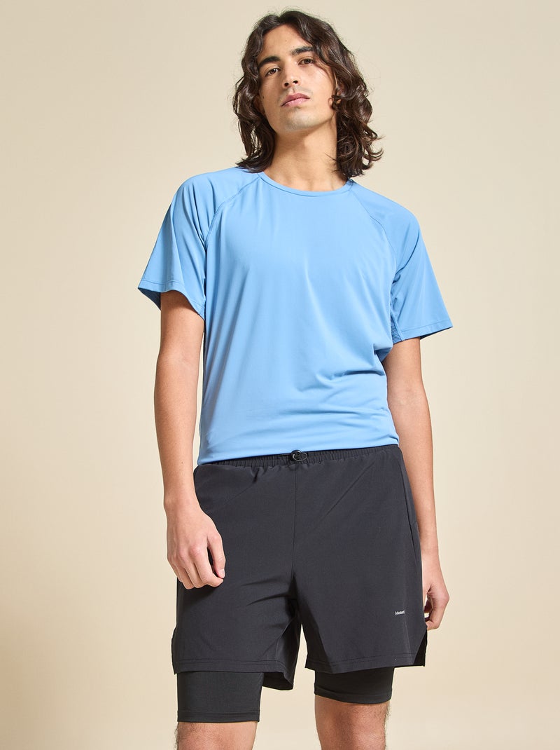 2-in-1 sportshort - (ekstract) Zwart - Kiabi