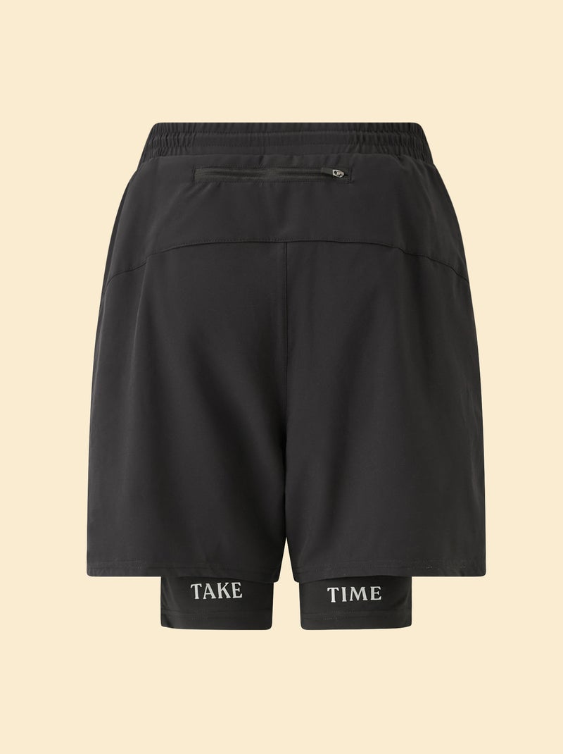 2-in-1 sportshort - (ekstract) Zwart - Kiabi
