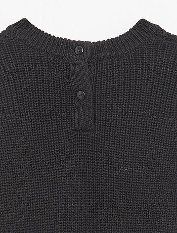 2-in-1 tricot trui met dubbel katoengaas