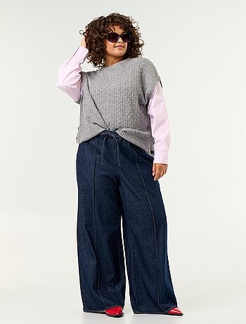 2-in-1 trui met blouse-effect